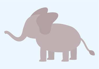 cute elephant cartoon in animation illustration vector