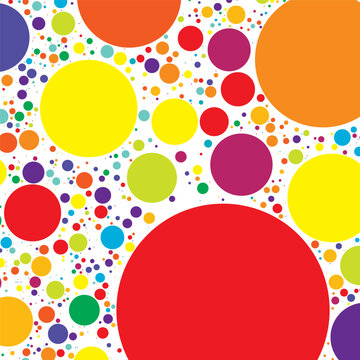 Fototapeta Random dots, circles,  polkadots pattern, texture