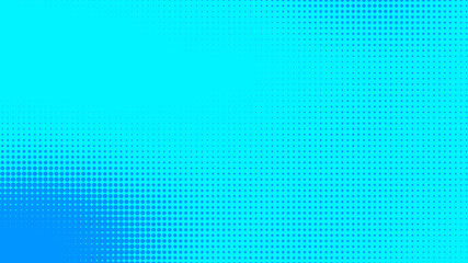 Dots halftone blue color pattern gradient texture with technology digital background. Dots pop art comics with summer background.