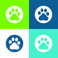 Baidu Logo Flat four color minimal icon set