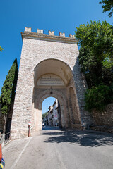 entry from one of the parts of the town of assisi