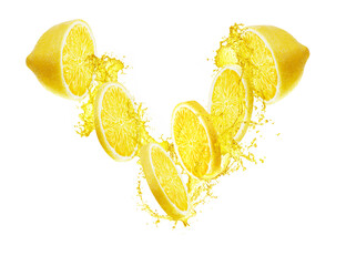 lemon splashing