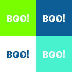 Boo Flat four color minimal icon set