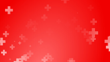 Medical health red cross pattern background. Abstract healthcare for World Blood Donor Day.