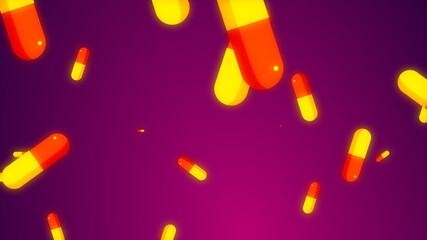 Drug prescription for pills medicine capsule pattern background. Abstract healthcare technology and science medical concept.