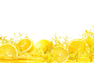 lemon splashing
