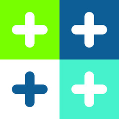 Obraz premium Add Icon Flat four color minimal icon set