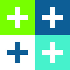 Obraz premium Addition Operation Flat four color minimal icon set