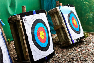 Archery target on a shooting range