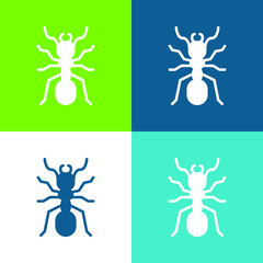 Ant Flat four color minimal icon set