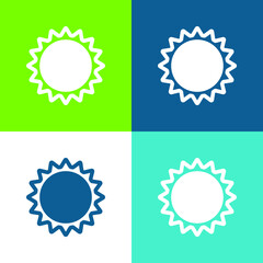 Annular Eclipse Flat four color minimal icon set
