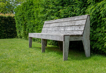 Weathered Wooden Bench