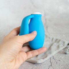 vaginal kegel smart trainer. home interactive training system kegel exercises for strengthen pelvic floor and improve bladder control. the concept of sex tech for women's health. banner