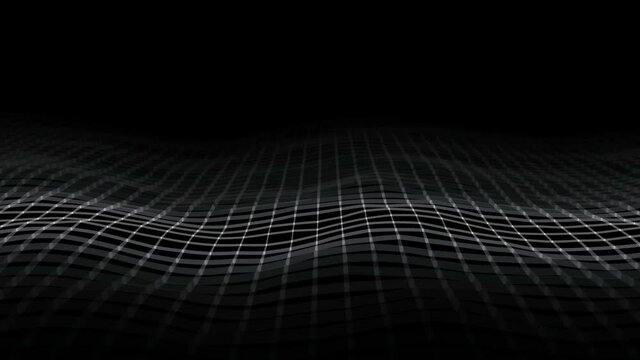 Digital technology animation. Blur technology background digital wave. Seamless loop 4k.