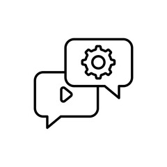 Support vector outline icon. EPS 10 file marketing and advertising symbol