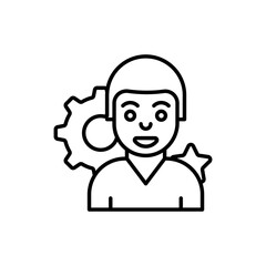 Obraz na płótnie Canvas Brand Manager vector outline icon. EPS 10 file marketing and advertising symbol