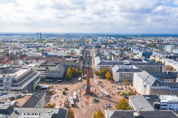Summer cityscape of Darmstadt, Germany