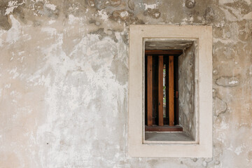 Fototapeta na wymiar Vintage window on a white wall