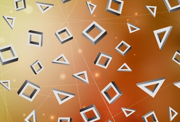 Light Orange vector pattern in square style.