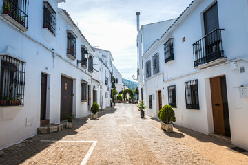 the white city Zuheros in Andalusia in Spain