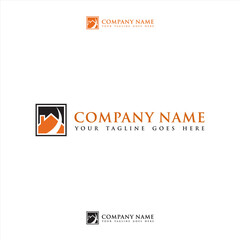 Home with Swoosh, Real Estate Logo Template Illustration, design isolated