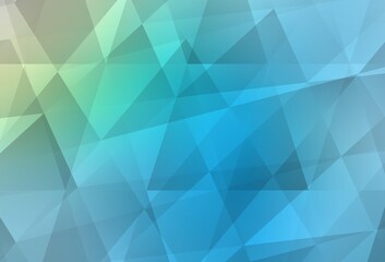 Light Blue, Green vector polygon abstract backdrop.