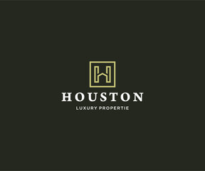 Letter H logo concept for real estate company