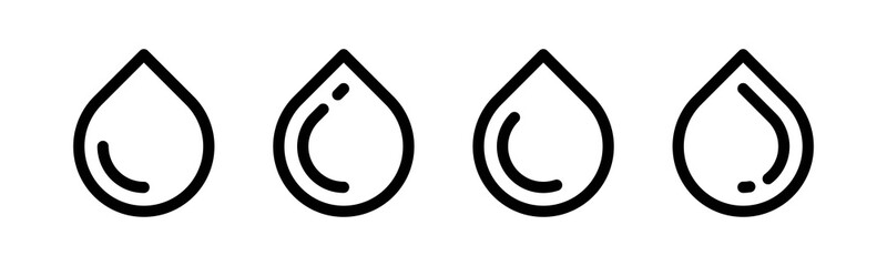 Vector graphic of water drop icon collection