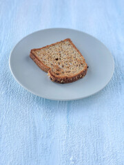 a slice of bread on the table