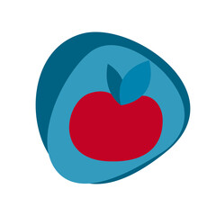 fruit contour silhouette market place tag element icon boho style t shirt print 