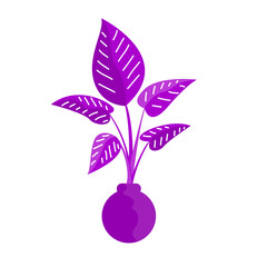 Plant in pot vector pattern background for t shirt print