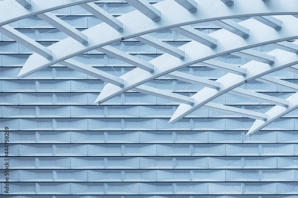 Aufkleber Exterior of modern architecture. Building abstract background pattern