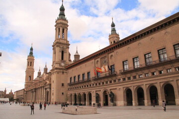 Fototapeta na wymiar El pilar Zaragoza Cathedral in Aragon