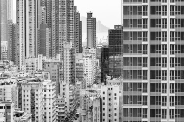 High rise residential building in Hong Kong city