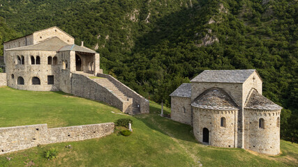 Fototapeta na wymiar Abbey of San Pietro al Monte in the province of Lecco in Italy