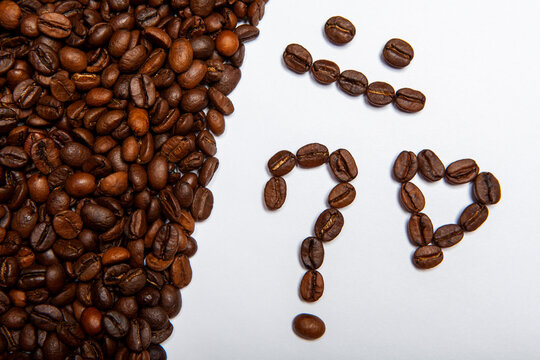 image of coffee white background