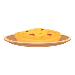 Pizza slice icon cartoon vector. Cheese pepperoni. Food pizza slice