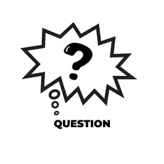 Question bubbles line icon, Ask help sign, Faq questionnaire symbol Line style question bubbles icon. Line art concept vector illustration