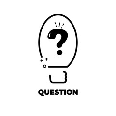 Question bubbles line icon, Ask help sign, Faq questionnaire symbol Line style question bubbles icon. Line art concept vector illustration