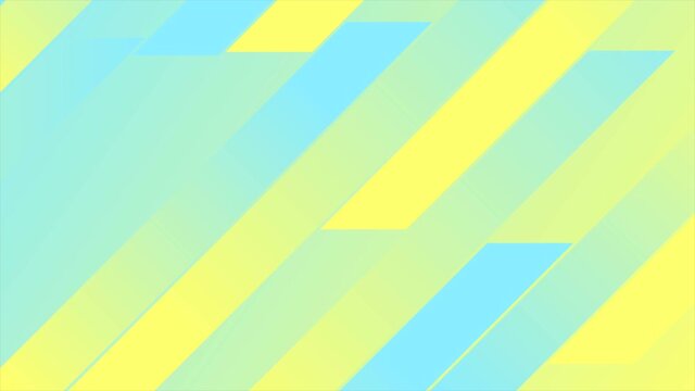 Abstract cyan yellow pastel geometric tech motion background. Seamless looping. Video animation Ultra HD 4K 3840x2160
