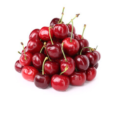 cherries on white background