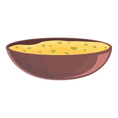 Beans soup icon cartoon vector. Bean bowl. Chili dish