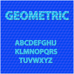 geometric text effect vector illustration editable