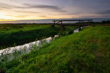 Fototapeta premium Concrete bridge over the Uherka river in eastern Poland