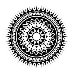 Abstract polynesian ethnic circle tattoo - obrazy, fototapety, plakaty