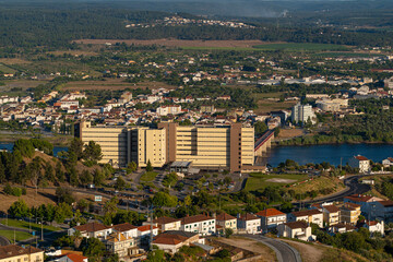 Obraz premium Aerial view from Abrantes Hospital, Portugal