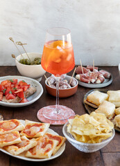 Italian Aperitivo buffet with Aperol Spritz