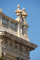 The façade, the columns, the bas-reliefs, the ornaments of Palazzo Madama that was designed by Filippo Juvarra around 1720 and is one of the masterpieces of the Baroque