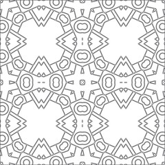 Vector geometric pattern. Repeating elements stylish background abstract ornament for wallpapers and backgrounds. Black and white pattern.
