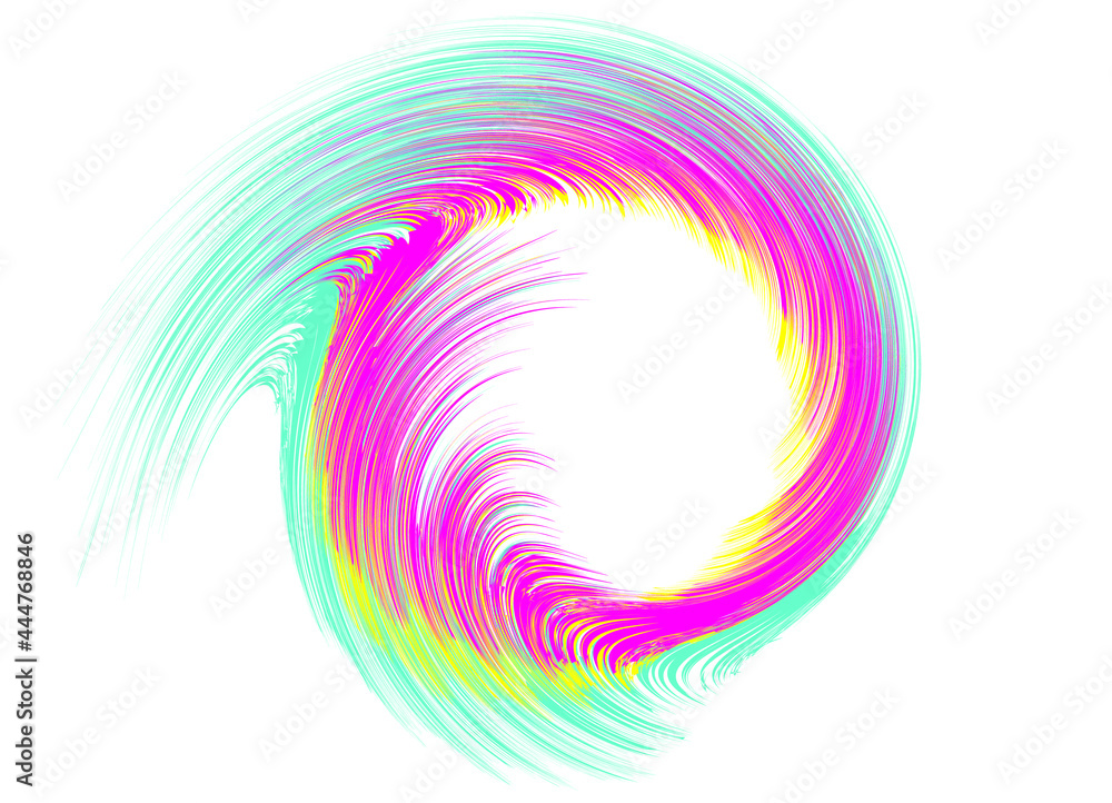 Poster abstract colored circle drawn by a brush. design element. modern color vector background
